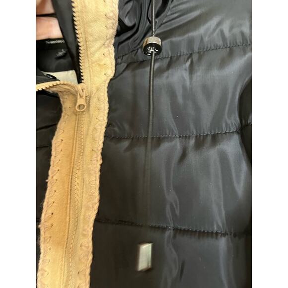 Montanaco Puffer Vest Knit Sweater Sleeves Transitional Hobbit Cottage Grandma - Picture 11 of 16